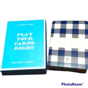 Draper James Playing Cards Gingham Print.